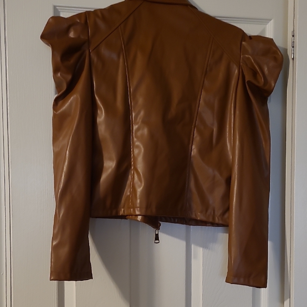Brown Double-Breasted Women's Jacket - Picture 6 of 6